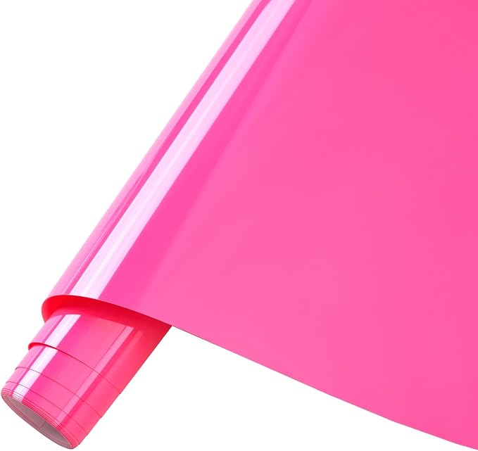 Tintnut Hot Pink Puff Heat Transfer Vinyl Roll, easy cut & weed, stretch