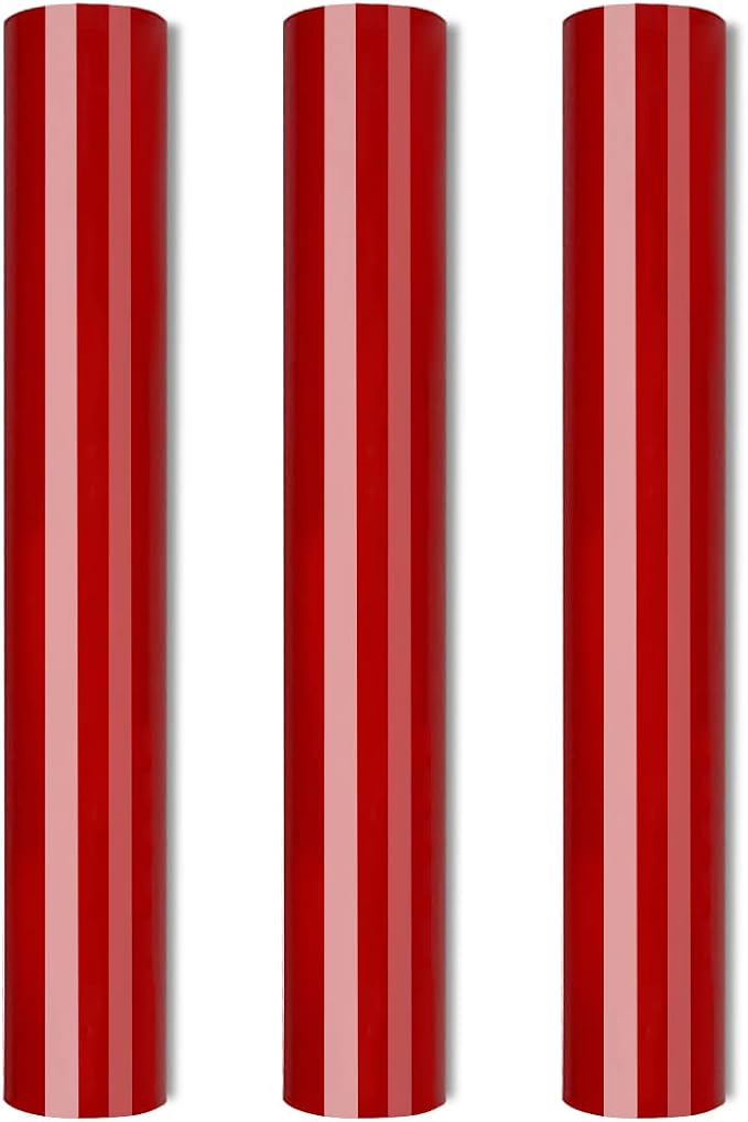 3D Puff Heat Transfer Vinyl 3 Sheets 12"x10"-Red Color | Puffy Iron-On Vinyl