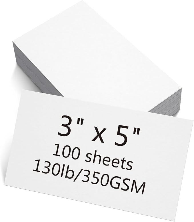 100 Sheets White Cardstock Thick Paper