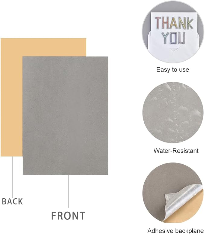 YaoHui 3PCS Self Adhesive Felt Sheets, Peel & Stick Felt Adhesive Sheets