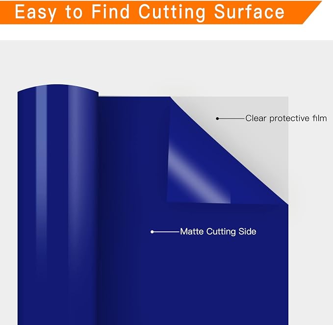 HTVRONT Heat Transfer Vinyl Blue HTV Vinyl Rolls