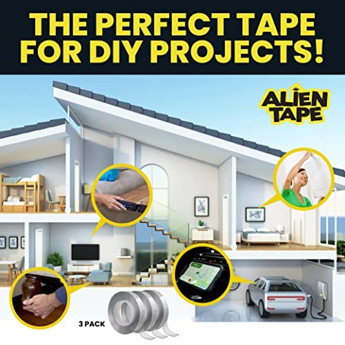 ALIEN TAPE Heavy Duty Double Sided Tape, Nano Tape, Feet Clear Adhesive Tape