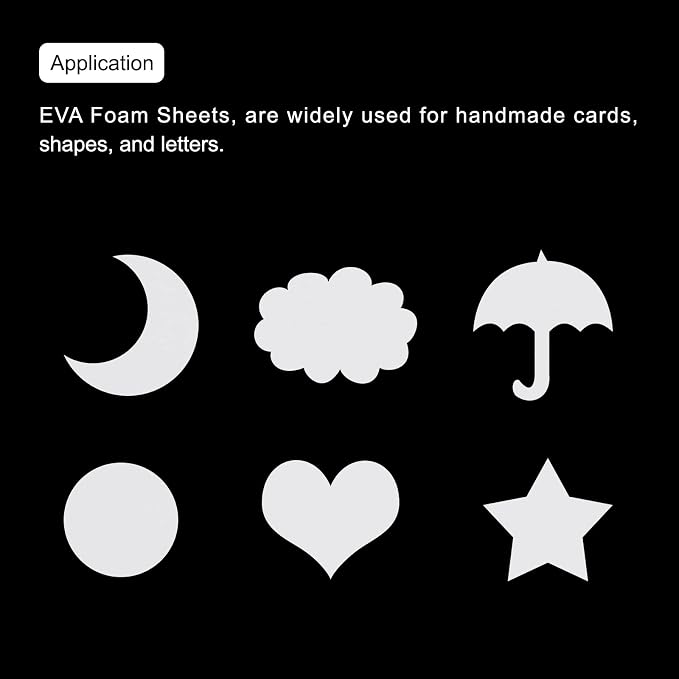 MECCANIXITY EVA Foam Sheets White 7.6 Inch x 5.9 Inch 2mm Thickness