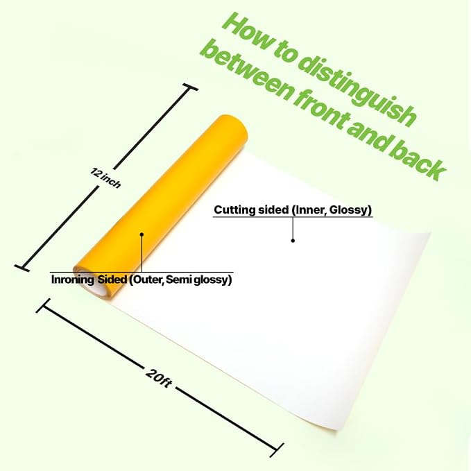 PU Heat Transfer Vinyl 12"×20ft Roll Yellow – HTV