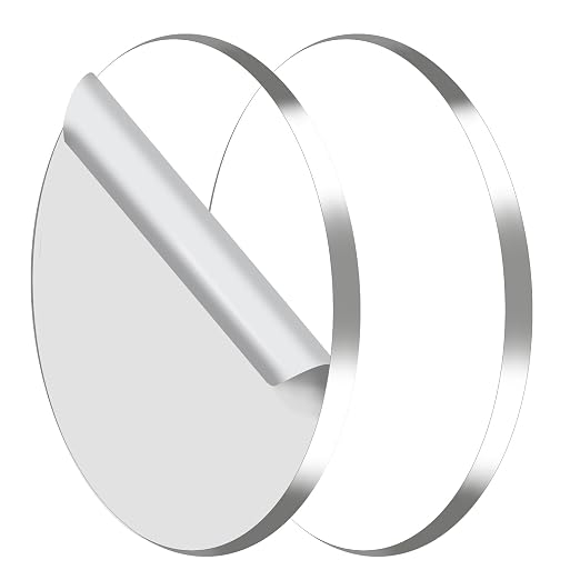 2pcs Clear Round Sheet Acrylic Circle Cake Disk Acrylic Sheets 7 in | Table Top