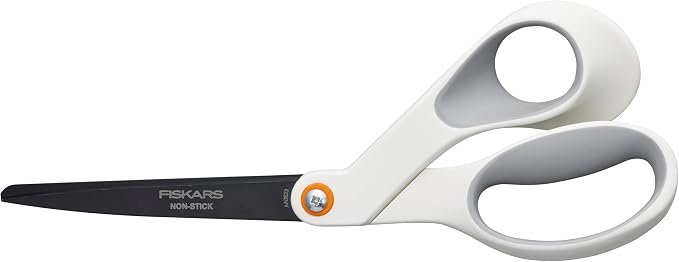 Fiskars 8" Premium Non-Stick SoftGrip All Purpose Scissors
