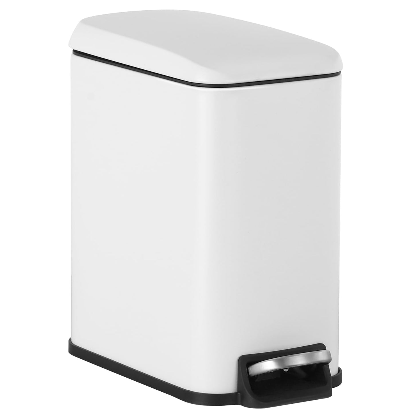 PayLessHere 1.3 Gallon Trash Can Kitchen Trash Can Stainless Steel Trash Can Garbage Can with Removable Plastic Inner Bucket Lid Foot Pedal for Home Kitchen Bedroom Bathroom Kitchen Waste Bin
