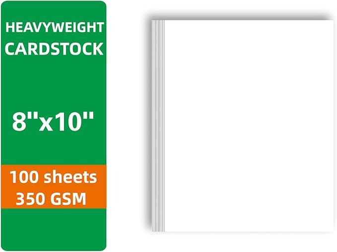 100 Sheets White Cardstock Thick Paper