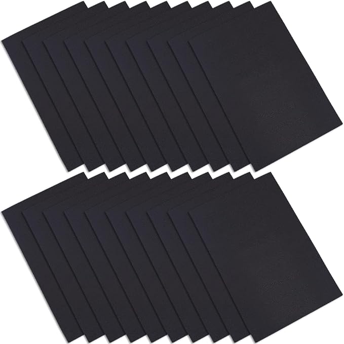 20Pcs 6x9 Inch 2MM Thick Black Foam Paper Sheets Rectangle 3D High Density