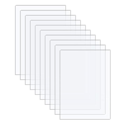 10 Pack 5x7 1/8" Clear Plexiglass Sheets