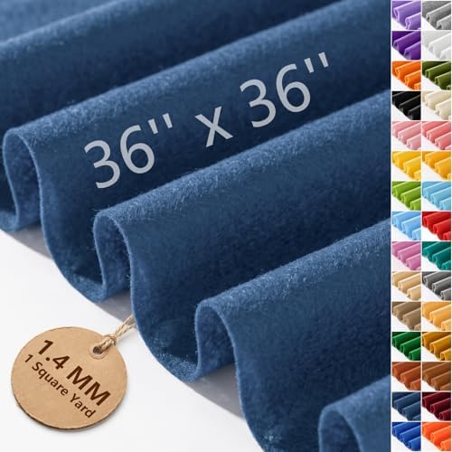1.4mm Felt Fabric 36'' X 36'' Large Felt Sheets Soft Craft Felt by The Yard