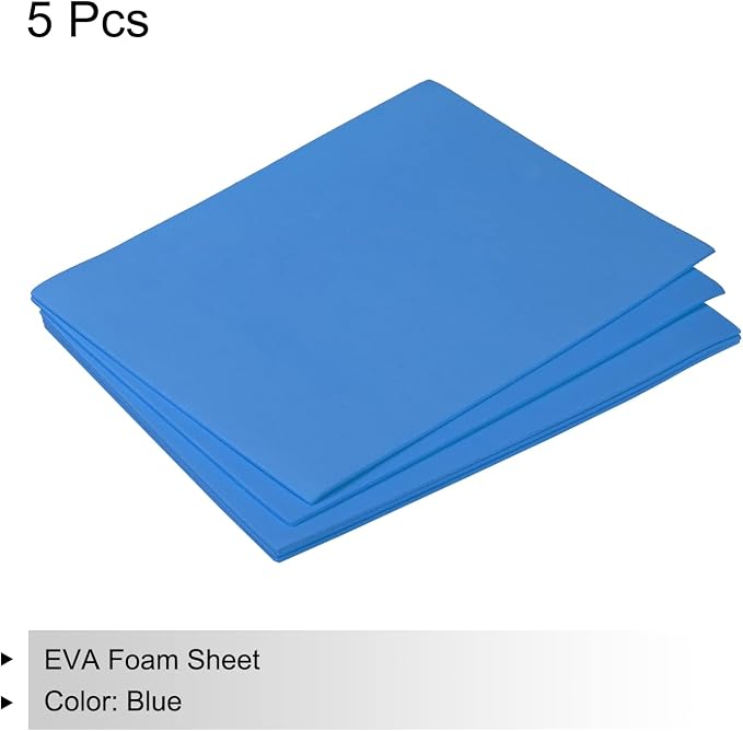 MECCANIXITY EVA Foam Sheets Blue 7.6 Inch x 5.9 Inch 1.5mm Thickness