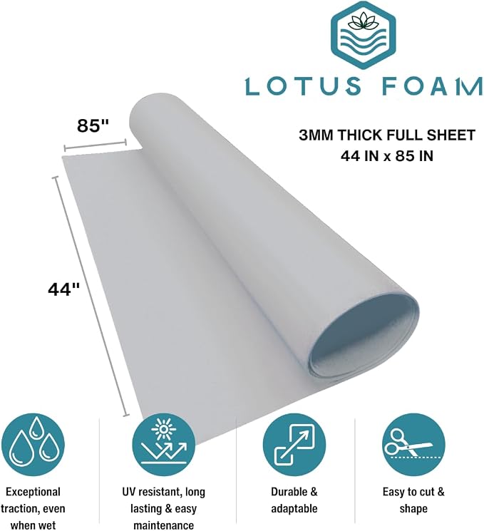LotusFoam EVA Foam Sheet 3mm – 44"x 85" Craft Foam