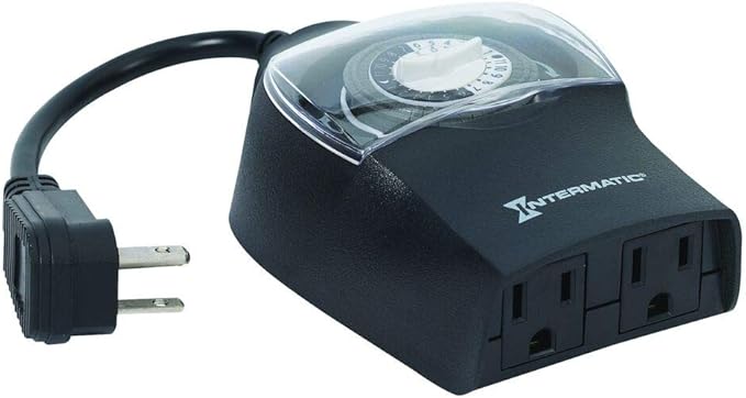 Intermatic HB35K 24 Hour 10-Amp Outdoor Timer for Decorations and Lights, Weatherproof