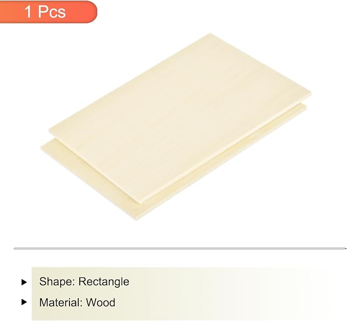 MECCANIXITY Basswood Sheet 18 x 12 x 3/16 Inch Unfinished Wood Boards Plywood