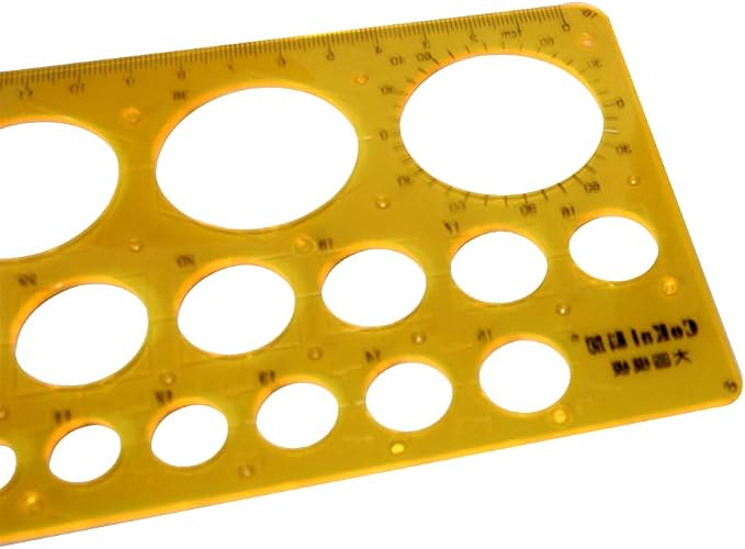 Utoolmart Geometric Drawing Template Measuring Ruler 20cm