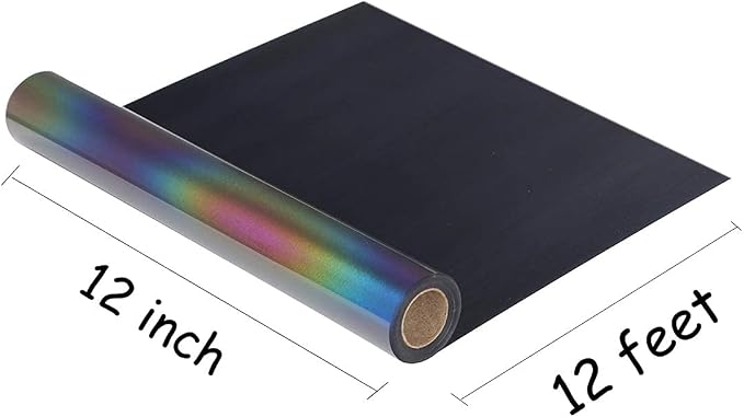 guangyintong Reflective Rainbow Heat Transfer Vinyl HTV Rolls, Rainbow HTV Vinyl