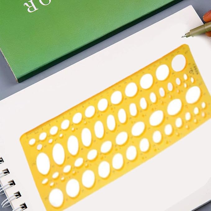 Utoolmart Geometric Drawing Template Measuring Ruler 25cm
