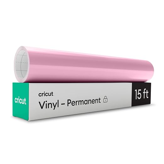 Cricut Premium Permanent Vinyl Roll, Light Pink