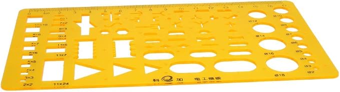Utoolmart Drafting Templates Geometric Drawing Template Measuring Ruler Yellow