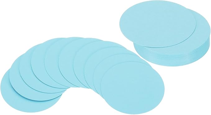 PATIKIL 2inch Circle Card Stock, Light Blue