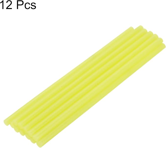 uxcell Mini Hot Glue Sticks for Glue Gun 11mm x 100mm Glitter Yellow 12pcs