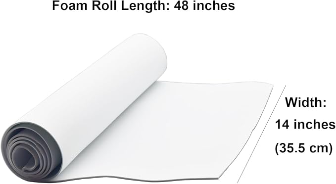 EVA Foam Roll | High Density 85kg/m3 | 2mm Thick | 48"x14" | Ideal