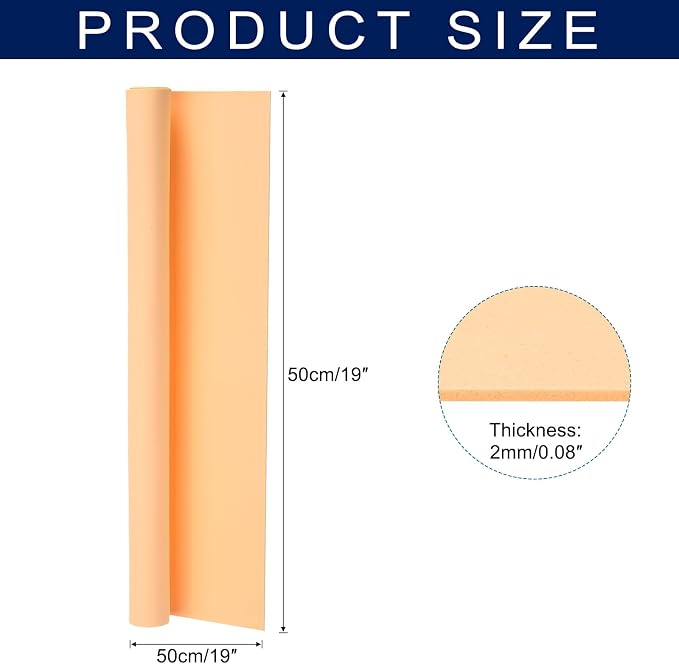 MECCANIXITY Foam Sheets Crafts 19x19 Inch 2mm EVA Craft Foam Paper Foam Sheets