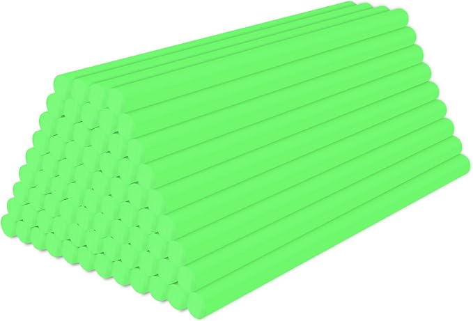 Glow in the Dark Glue Sticks, 72 Pack 0.43"x8" Full Size Hot Glue Sticks