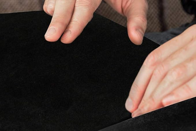 Black Self Adhesive Velvet Fabric Sticky Felt Sheets
