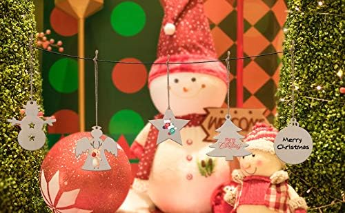 50 Pcs Unfinished Paintable Blank Wooden Christmas Festival Decoration Ornaments
