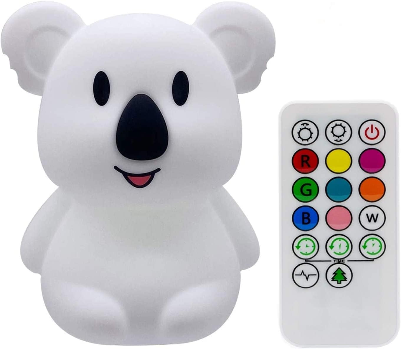 Big Size Night Light, Child Night Light, Bedside Lamp for Kids, Multicolor Light with Remote Control, Break Resistant, Eye Caring, Adjustable Brightness & Color, Timing Function - Large Koala