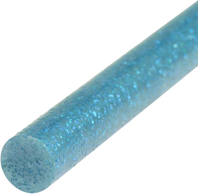 uxcell Mini Hot Glue Sticks for Glue Gun 0.27-inch x 4-inch Blue Glitter 10pcs