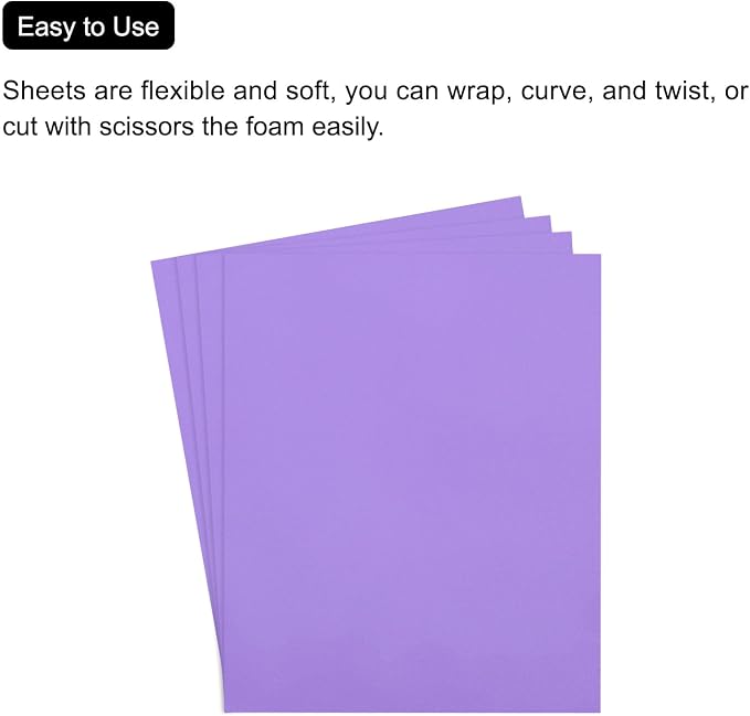 MECCANIXITY EVA Foam Sheets Light Purple 35.4 Inch x 19.7 Inch 2mm Thick Crafts