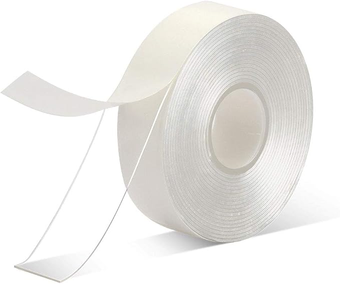 VERSAF Double Sided Tape Heavy Duty 3/4 in x 10 ft, Removable Nano Tape | Clear