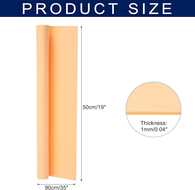 MECCANIXITY Foam Sheets Crafts 35x19 Inch 1mm EVA Craft Foam Paper Foam Sheets