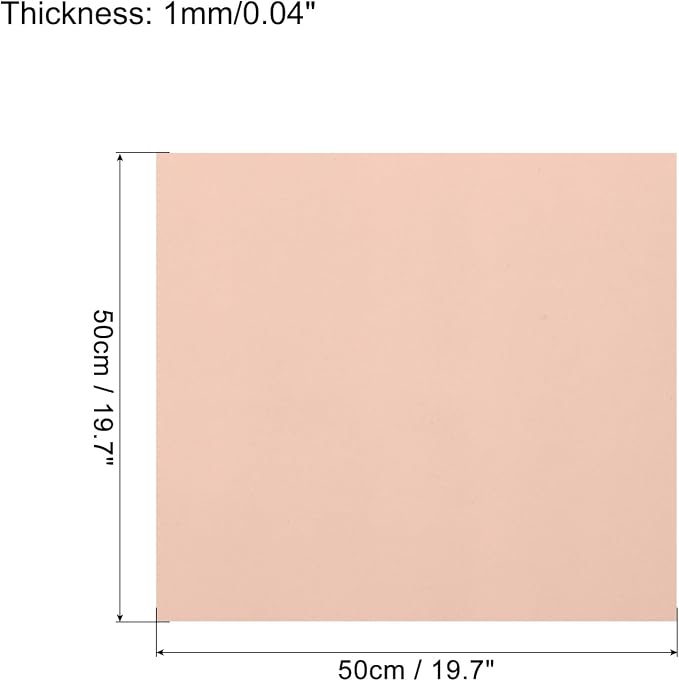 MECCANIXITY EVA Foam Sheets Skin Tone 19.7 Inch x 19.7 Inch 1mm Thick Crafts