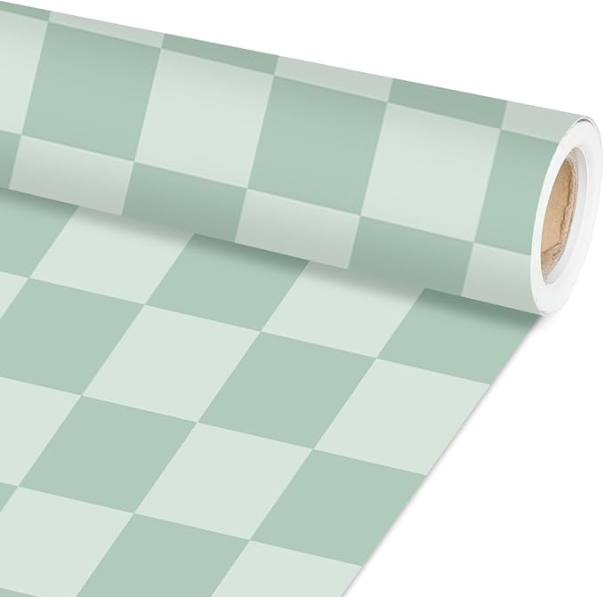 Green Checkered Bulletin Board Paper Roll Retro Hippie Green Bulletin Board