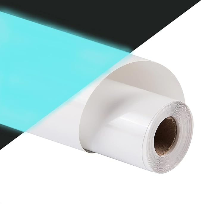 guangyintong Glow in The Dark Heat Transfer Vinyl Rolls, PU Elastic HTV Vinyl