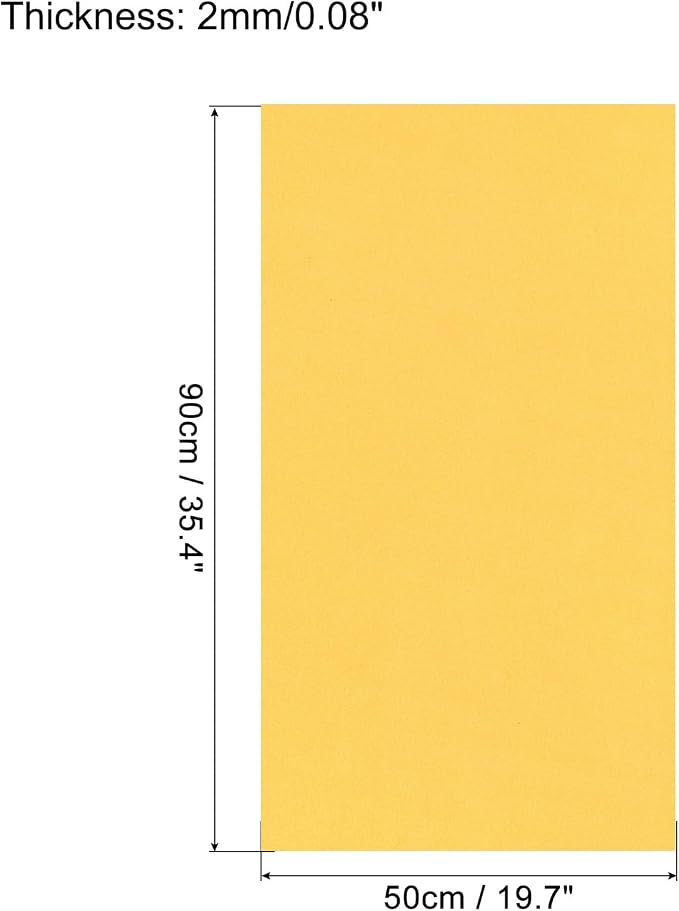 MECCANIXITY EVA Foam Sheets Gold 35.4 Inch x 19.7 Inch 2mm Thick Crafts Foam