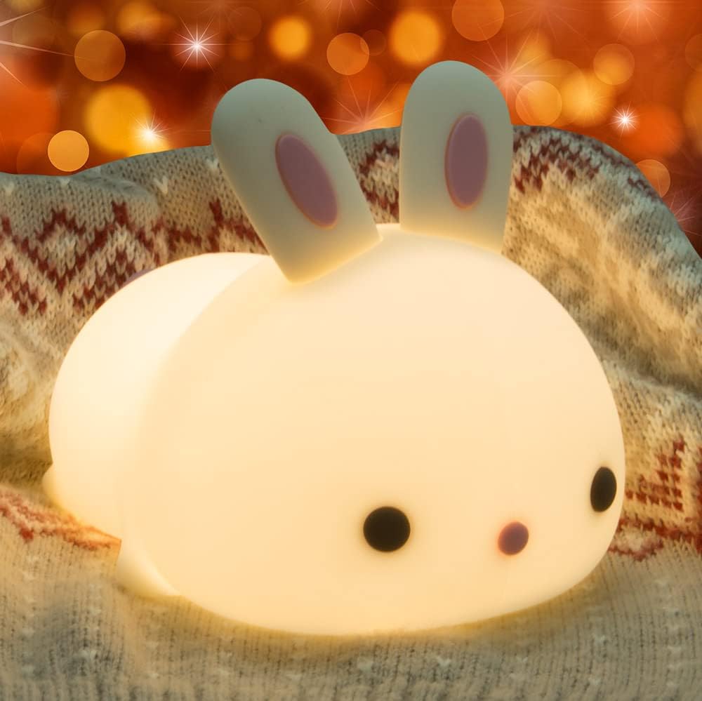 AULTRA Night Light for Kids – 16 Color USB Rechargeable Dog Lamp for Baby Nursery, Soft Silicone Night Light, 2 Brightness Levels, 10-Hour Use, Squishy Puppy Gift for Boys & Girls