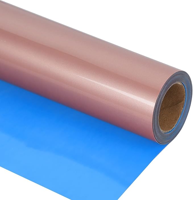 guangyintong PU Heat Transfer Vinyl Rose Golden HTV Rolls, Stretchy Thin Soft