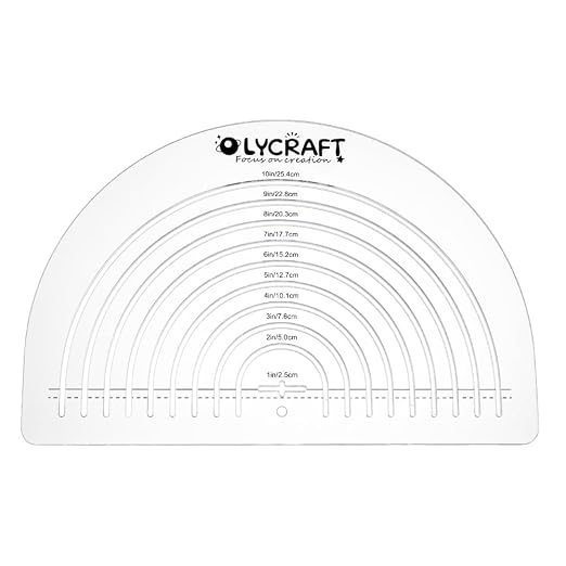 OLYCRAFT Circle Acrylic Ruler for Cutting Fabric Clear Acrylic Templates