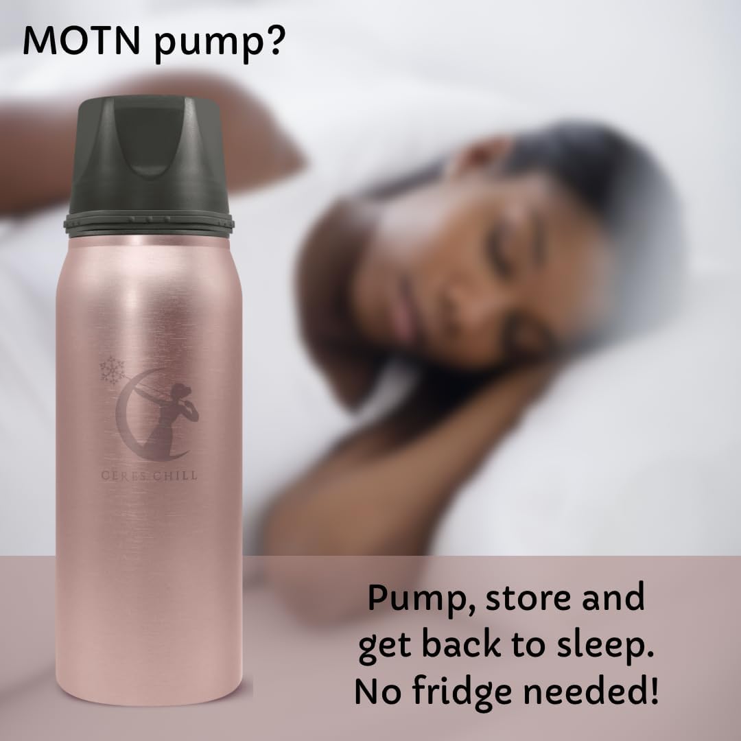 CERES CHILL OG Breastmilk Chiller & Warmer – 12–34oz Portable Breast Milk Cooler, Storage & Baby Bottle for Travel, Work or On-The-Go – Pump Compatible Container – La Vie En Rose Gold