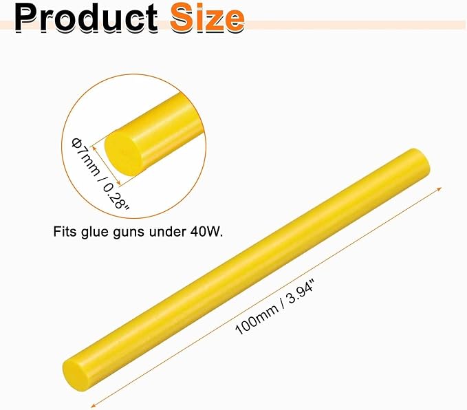 HARFINGTON 10pcs Hot Glue Sticks 0.28" Dia x 3.94" Long EVA Mini Hot Melt