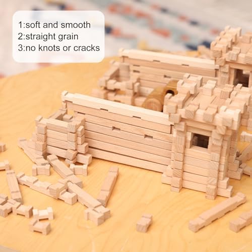 MECCANIXITY 6pcs Wood Sticks, 1/4''x 1/4'' x 12" Rectangle Wooden Cube Wood