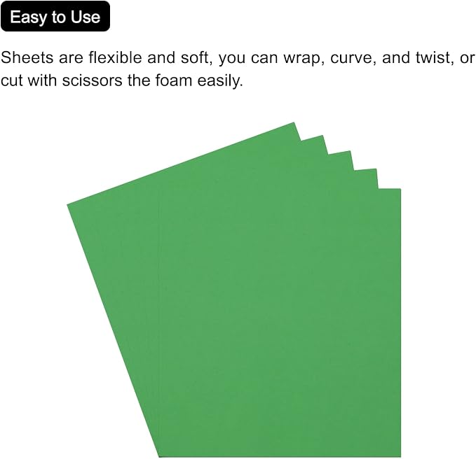 MECCANIXITY EVA Foam Sheets Deep Green 19.7 Inch x 17.7 Inch 0.8mm Thick Crafts
