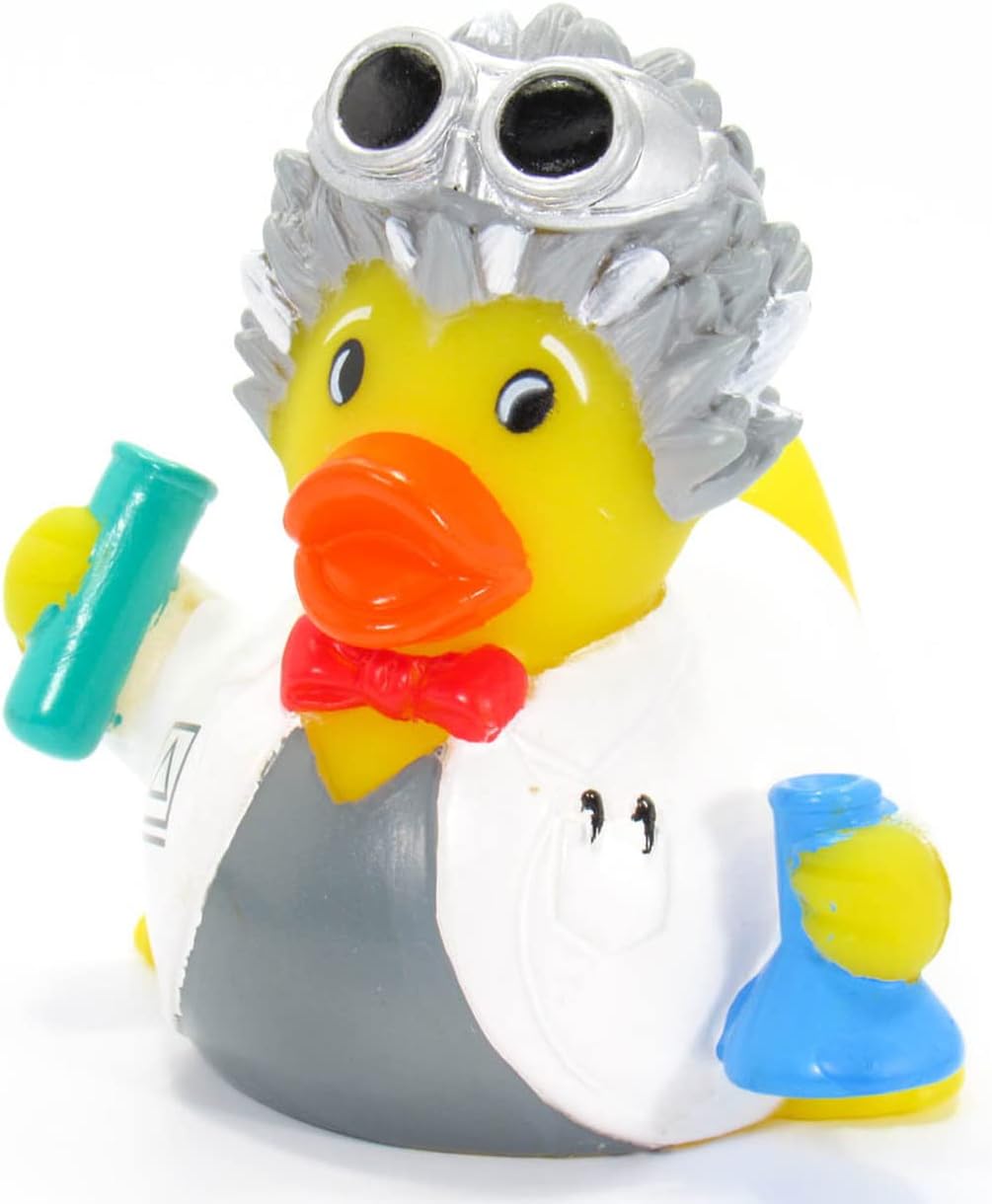 Mad Scientist Rubber Duck Bath Toy | Weighted, Safe, Floating | 100's of Styles to Chose | Collect Them All | 3.5 x 3.5 x 3.5