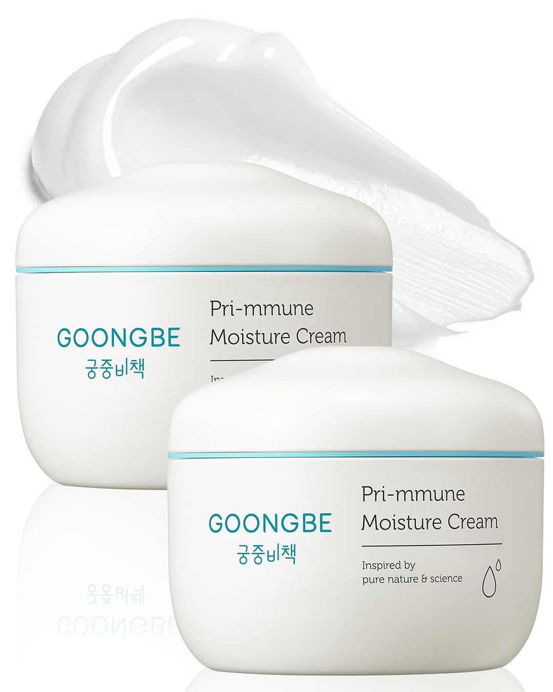 GOONGBE Pri-mmune Moisture Cream - Korean Baby Body Cream with Shea Butter - Hypoallergenic Gentle Daily Moisturizer for Dry Skin - Fast Absorbing, Naturally Derived Non-Sticky Cream, 6.1oz. 2 Pack