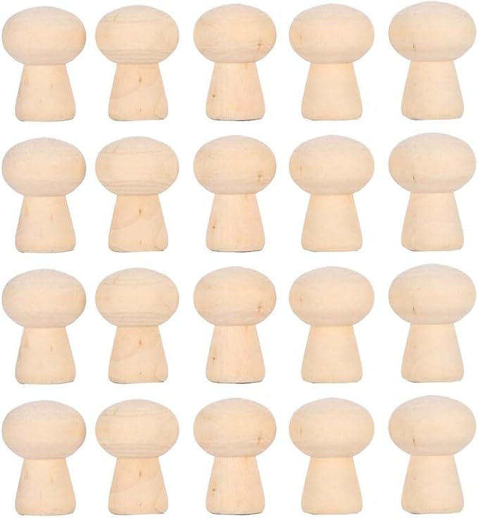 Unfinished Wooden Peg Doll Bodies 20 Pack